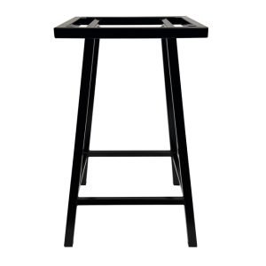 Locally made high bar table frame with a fully welded black steel construction, designed for hospitality venues such as bistros, pubs, and sports bars. Ideal for supporting bar-height dining tables in commercial settings.